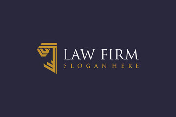 Fototapeta na wymiar Lawyer logo idea with modern concept vector