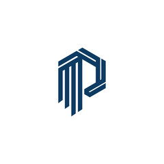 Letter P logo idea with modern creative building concept