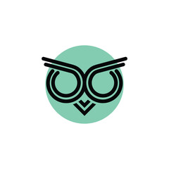 Owl logo idea with modern abstract concept vector