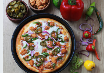 Pizza photo background and Pizza wallpaper or pizza food photo