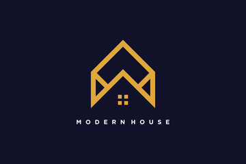 Property logo design idea with creative unique concept