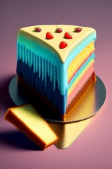 cake with icing, Generative AI
