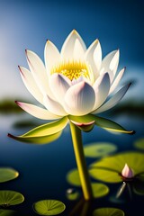A_beautiful_white_lotus_flower,Generative AI