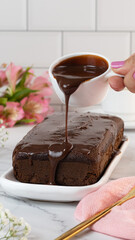 chocolate cake on a plate