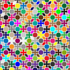 Vector background with colorful pattern. Abstract background. Perfect for fashion, textile design, cute themed fabric, on wall paper, wrapping paper and home decor.