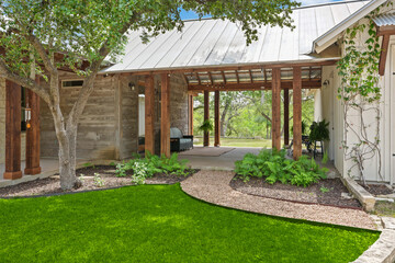 wooden house in the garden