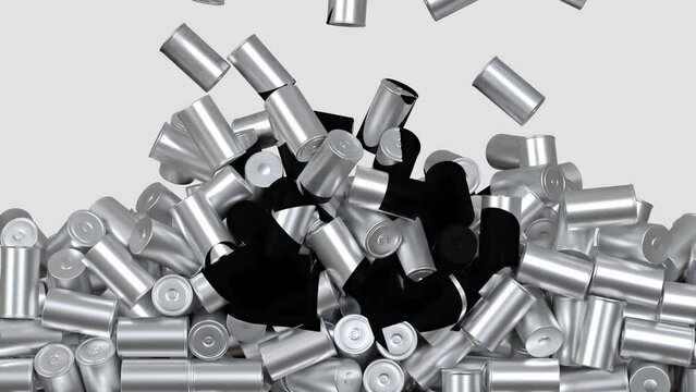 recycling 4680 lithium traction battery for battery modules, mass production accumulators high power and energy for electric vehicles, use dry electrode, isolated image, 3d rendering