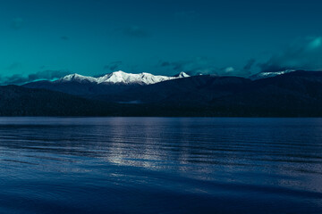 Photograph of Te Anau Lake in the township of Te Anau in Fiordland on the South Island of New Zealand