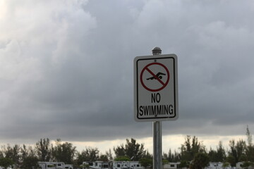 No swimming danger of gators 