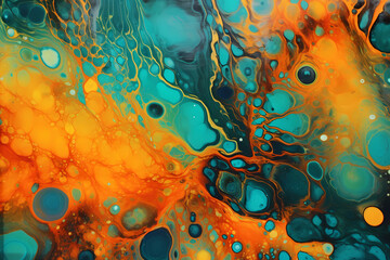 Luxury art painting with abstract fluid in ink technique. Vibrant color. Generative Ai