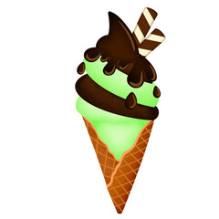 Chocolate on top ice cream