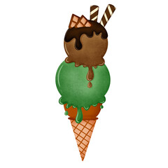 Chocolate on top ice cream