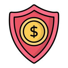 Safe Money Line Color Icon