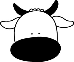 cow cartoon isolated on white