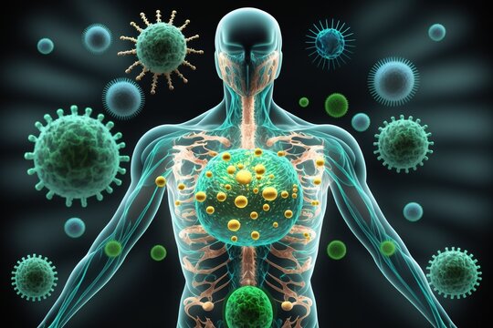 The Immune System. Immunity. Natural Protection Of The Human Body Against External Factors, Bacteria, Viruses, Various Diseases. A Shield On The Guard Of A Human Being.