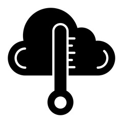 Weather Temperature Glyph Icon