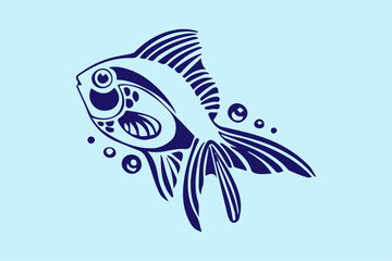 fish symbol icon vector