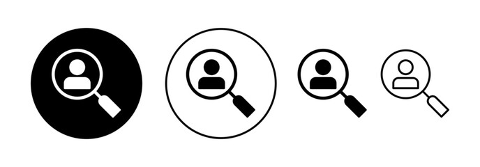 Hiring icon vector for web and mobile app. Search job vacancy sign and symbol. Human resources concept. Recruitment