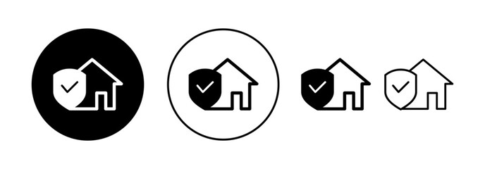 home insurance icon vector for web and mobile app. home protection sign and symbol
