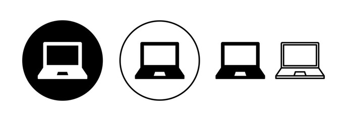 Laptop icon vector for web and mobile app. computer sign and symbol