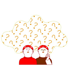 ハテナの吹き出しと女性