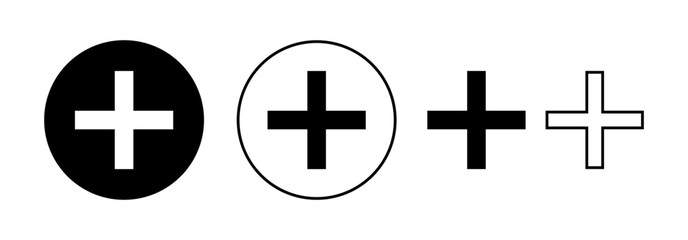Obraz premium Plus Icon vector for web and mobile app. Add plus sign and symbol