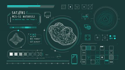 Dynamic animation on the theme of the search and study of rocks. - Powered by Adobe