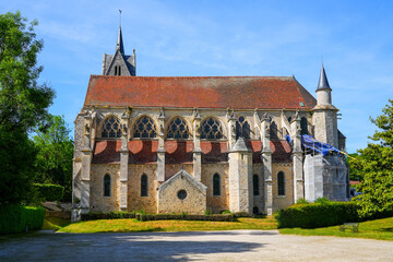 Collegiate Church of Our Lady of the Assumption in the rural town of Crécy la Chapelle in the French department of Seine et Marne in Paris Region