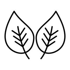 Leaf Thin Line Icon