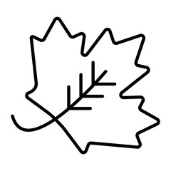 Leaf Thin Line Icon