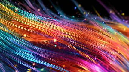 A vibrant rainbow-colored background. Generative ai