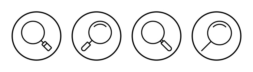 Search icon set illustration. search magnifying glass sign and symbol