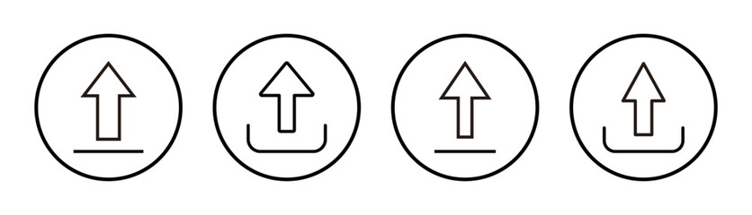 Upload icon set illustration. load data sign and symbol