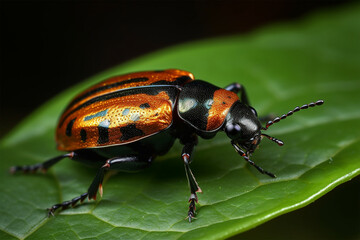 Generative AI.
a beetle on a leaf