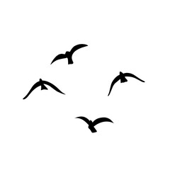 Flying birds silhouettes vector