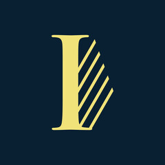 alphabet initial i combined with strings as instrument tone for stringed musical instrument used for logo, design, vector, business, branding, company, and art