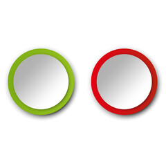 start and stop button, red button, green button. Vector illustration. stock image.