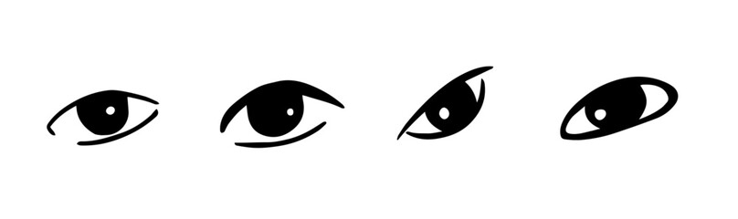 Eyes icon illustrations people faces