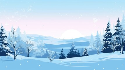 Obraz na płótnie Canvas winter landscape, Winter feeling background, solid colors - generative AI