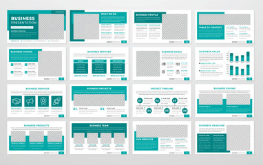business presentation template with modern concept