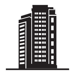 This is a building vector silhouette