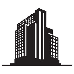 Fototapeta premium This is a Building Logo Concept Clipart Flat Illustration Silhouette.