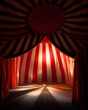 spotlight inside the circus tent