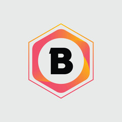 Fototapeta na wymiar B logo Colorful Vector Design. Icon Concept. Abstract modern
