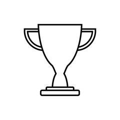 Trophy cup on white.