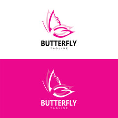 Obraz premium Butterfly Logo, Animal Design With Beautiful Wings, Decorative Animals, Product Brands