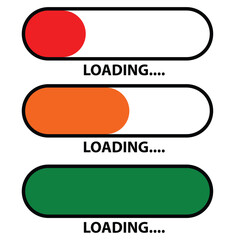 loading bar red, yellow, green symbol