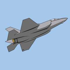 Fototapeta na wymiar us jet fighter illustration flat vector design