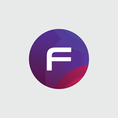 F logo Colorful Vector Design. Icon Concept. Abstract modern