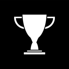 Trophy cup on black.